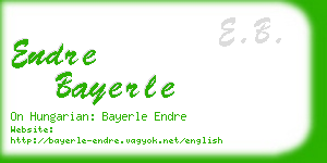 endre bayerle business card